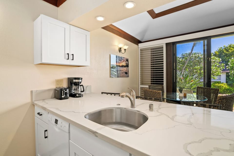 Tropical plantation view from your kitchen sink.