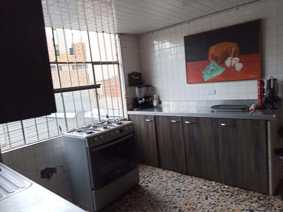Fridge, microwave, oven, toaster