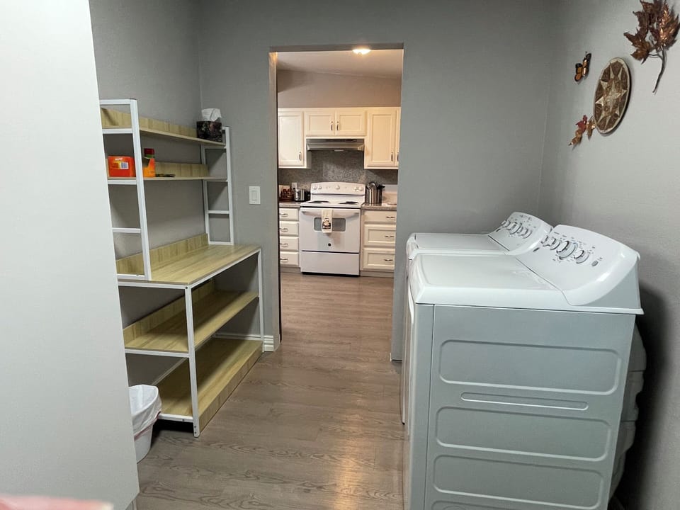 Full size washer and dryer available during your stay. 