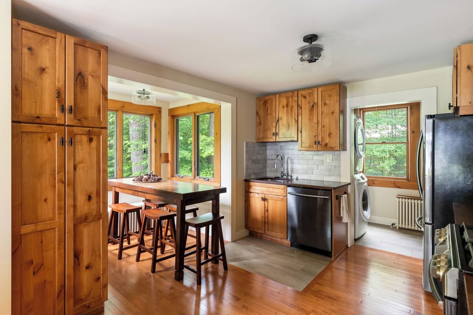 The kitchen & laundry room