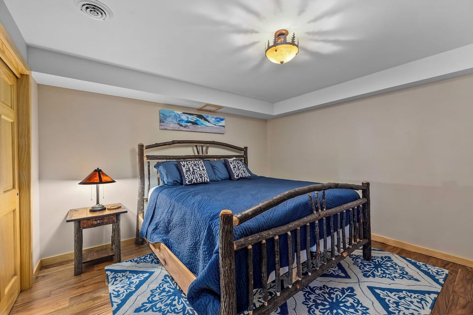 Lower Level King Bedroom with TV