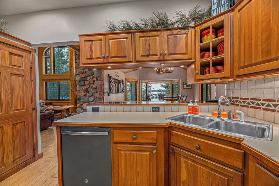Full Kitchen Looking to Dining Area