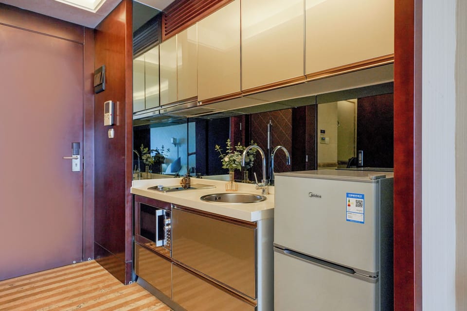Executive Double or Twin Room, City View | Private kitchen | Electric kettle, eco-friendly cleaning products, ice maker, paper towels
