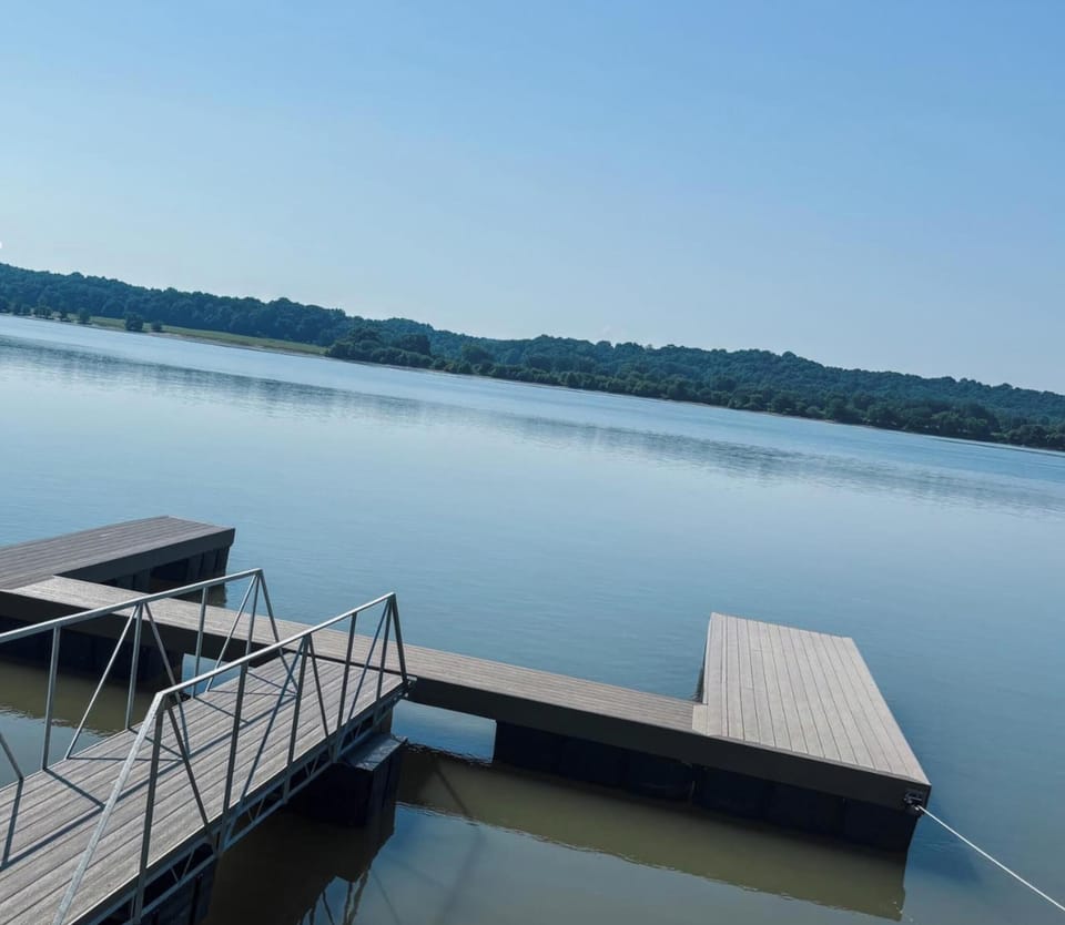 Boat Dock down in winter