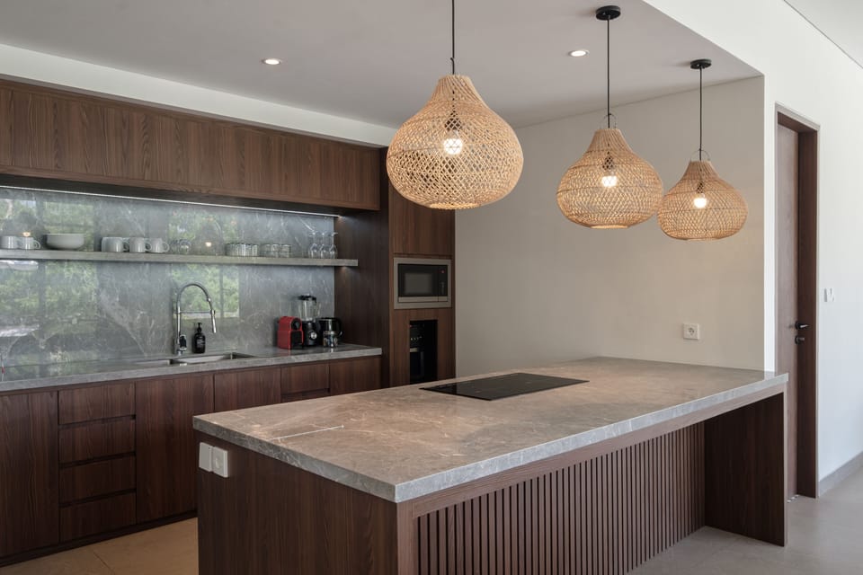 Grand Villa, 4 Bedrooms, Pool View | Private kitchen | Full-size fridge, microwave, stovetop, coffee/tea maker
