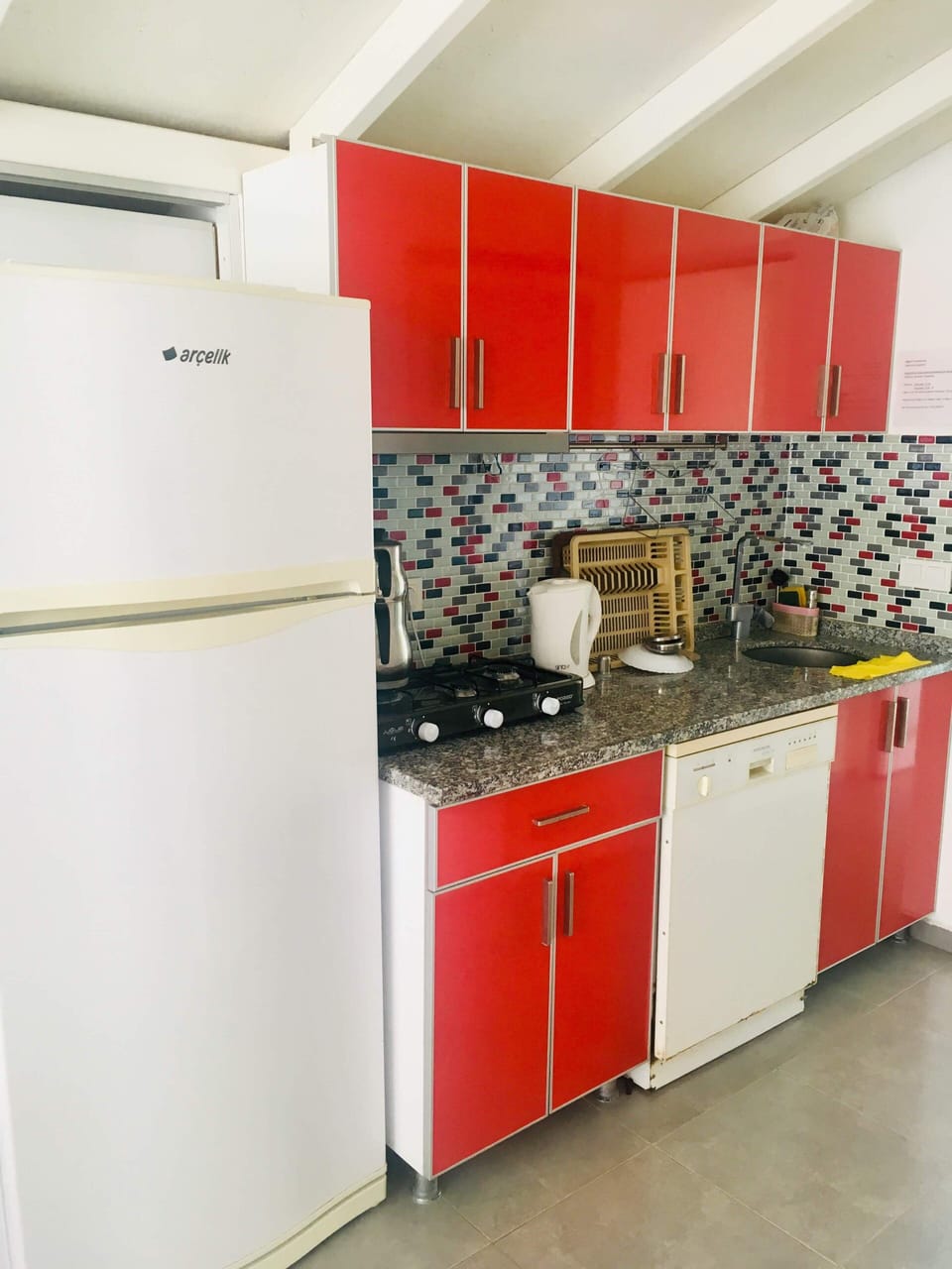 Family Penthouse, Balcony, City View | Private kitchen | Electric kettle, highchair