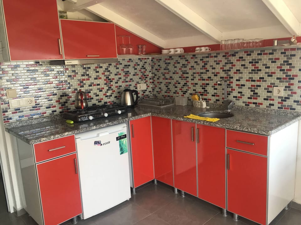 Family Penthouse, Balcony, Sea View | Private kitchen | Electric kettle, highchair
