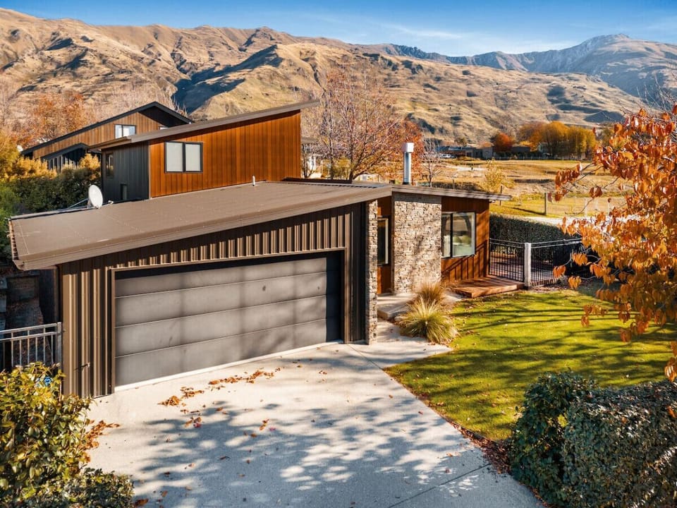 Exterior of the home and off-street parking