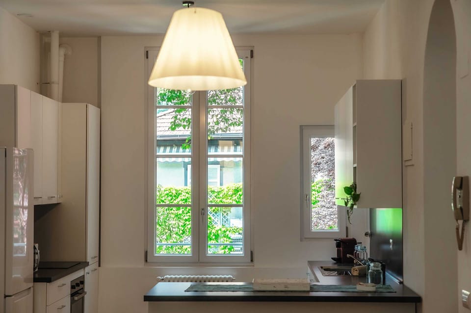 Apartment | Private kitchen | Full-size fridge, microwave, oven, stovetop