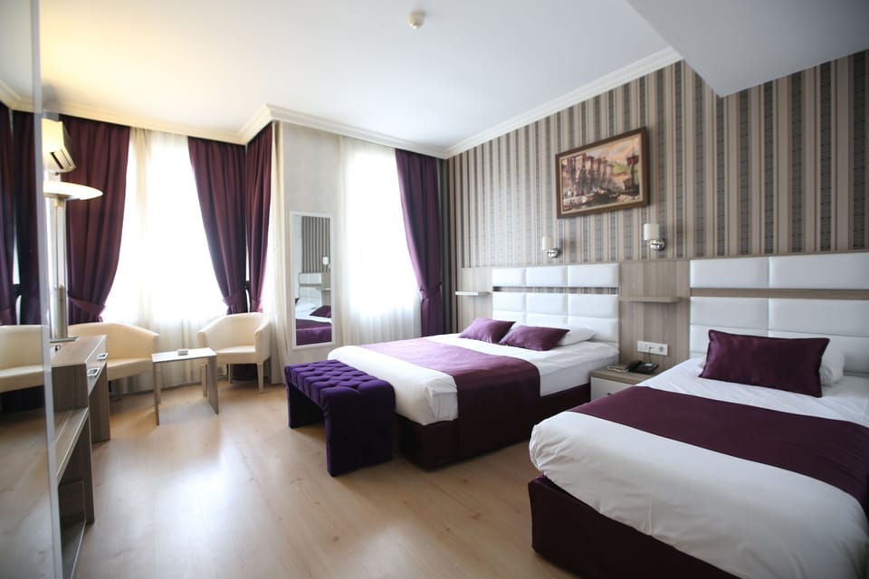 Desk, free WiFi, bed sheets