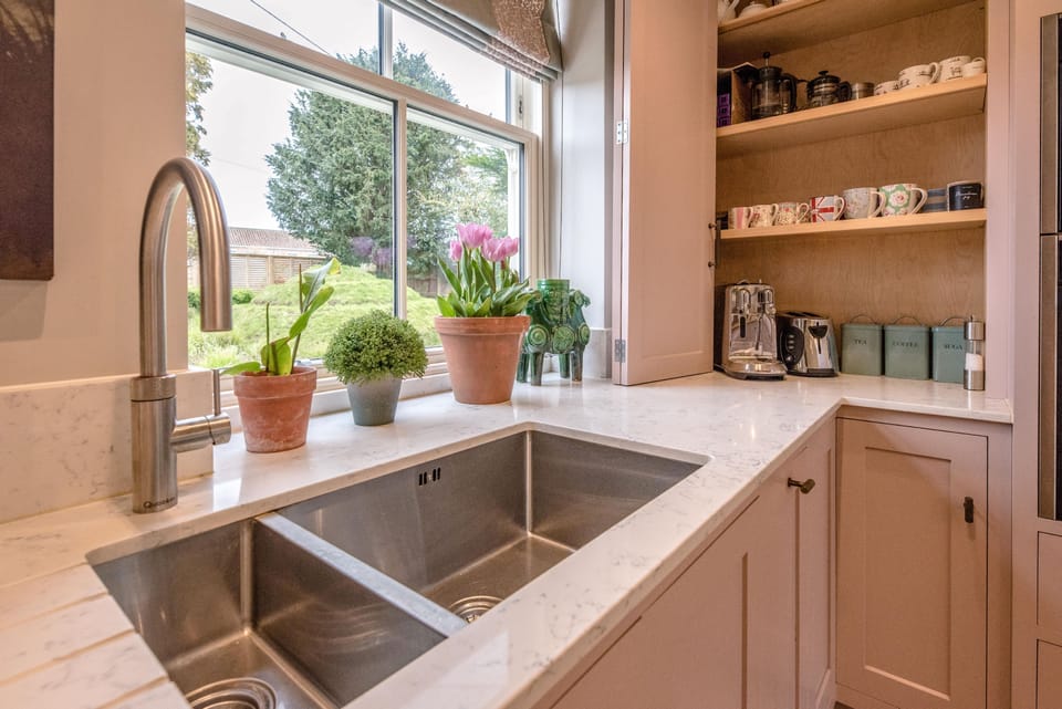 Ground floor: Kitchen with Nespresso coffee machine