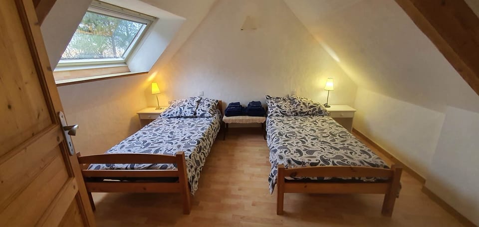 Chambre twin face paysage