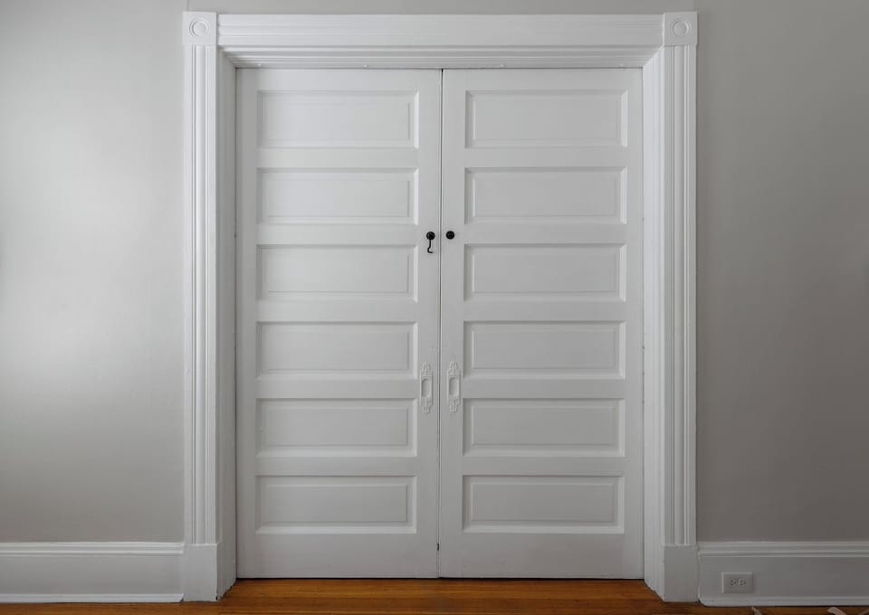 Doors between Living Room and Bedroom for Privacy