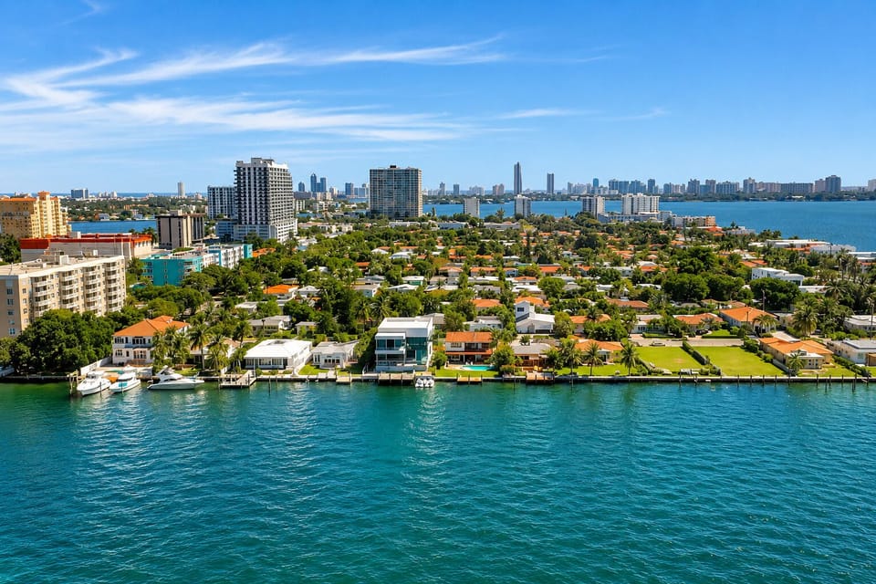 Stunning waterfront neighborhood with bay views and skyline backdrop