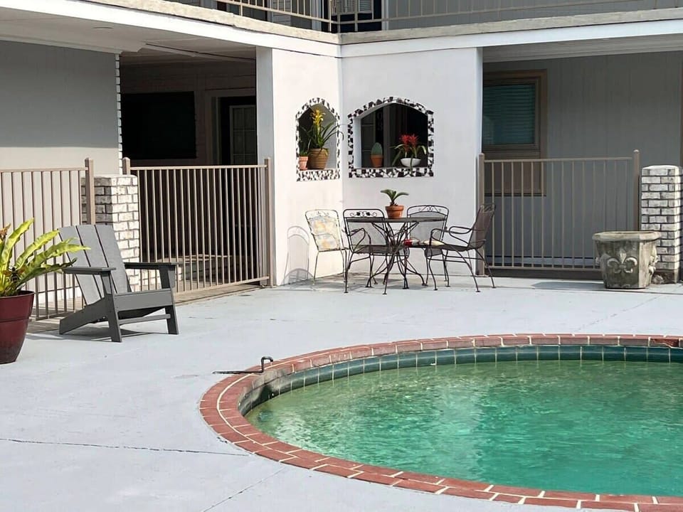 The courtyard is a quiet place to relax and unwind