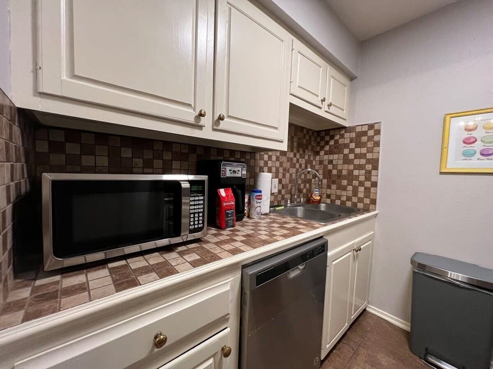 Dishwasher, microwave, coffee and coffeemaker, toaster