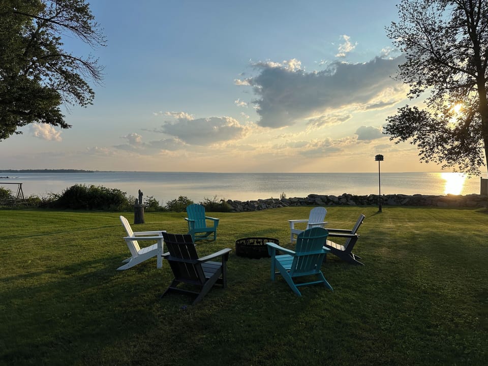 Sit around the fire pit with family & friends.