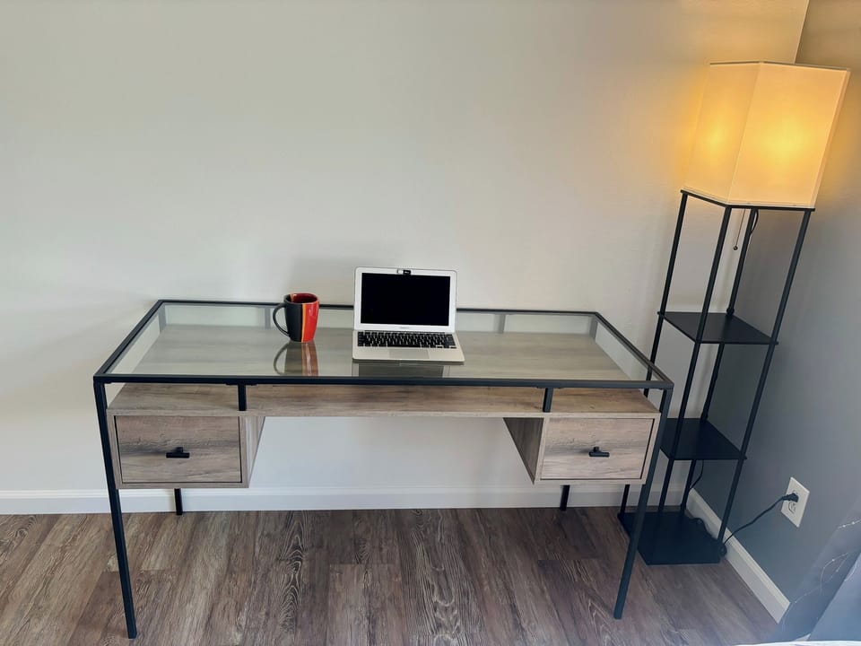 Guest bedroom #3 with workspace 