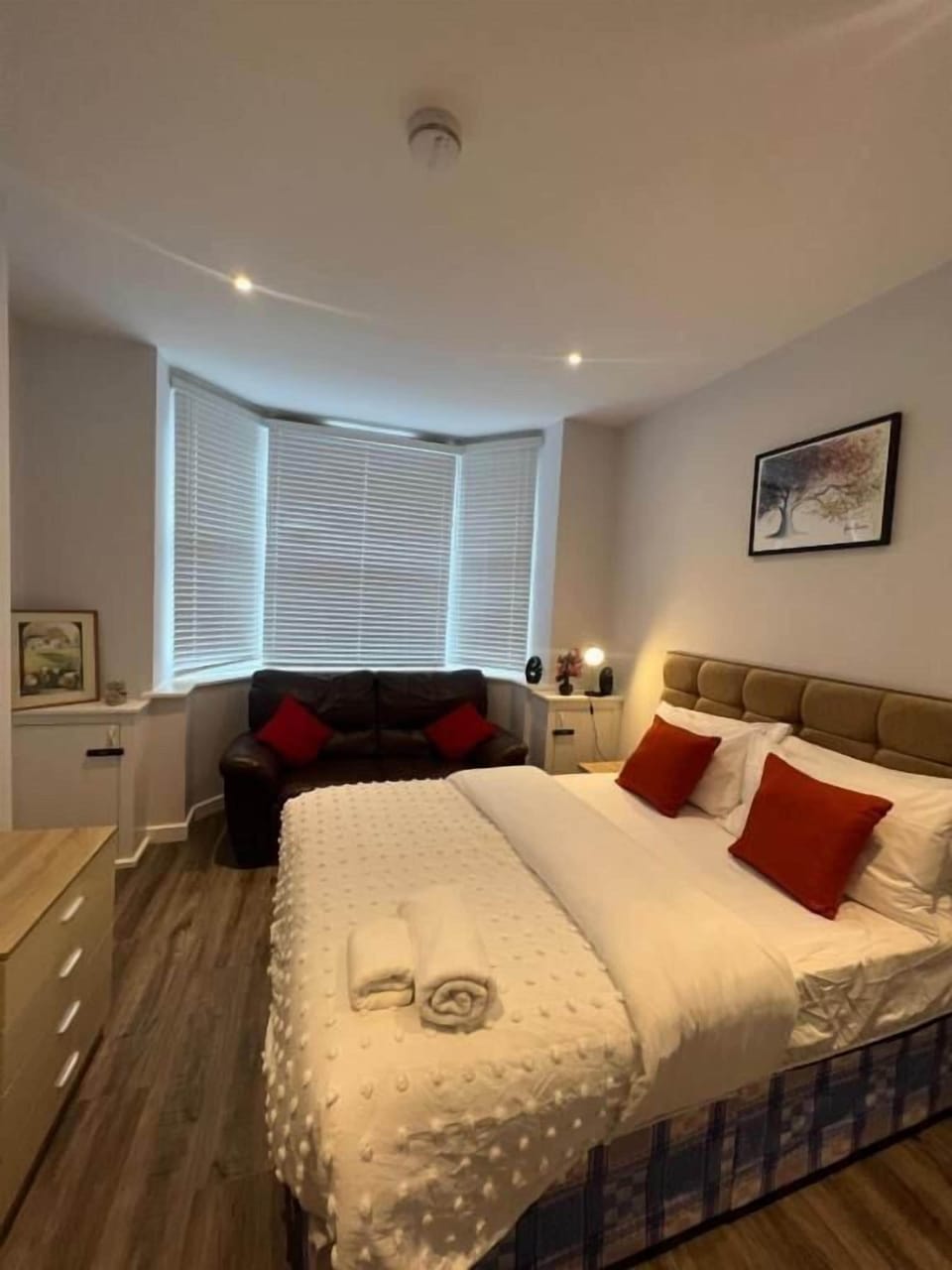 Individually furnished, laptop workspace, iron/ironing board