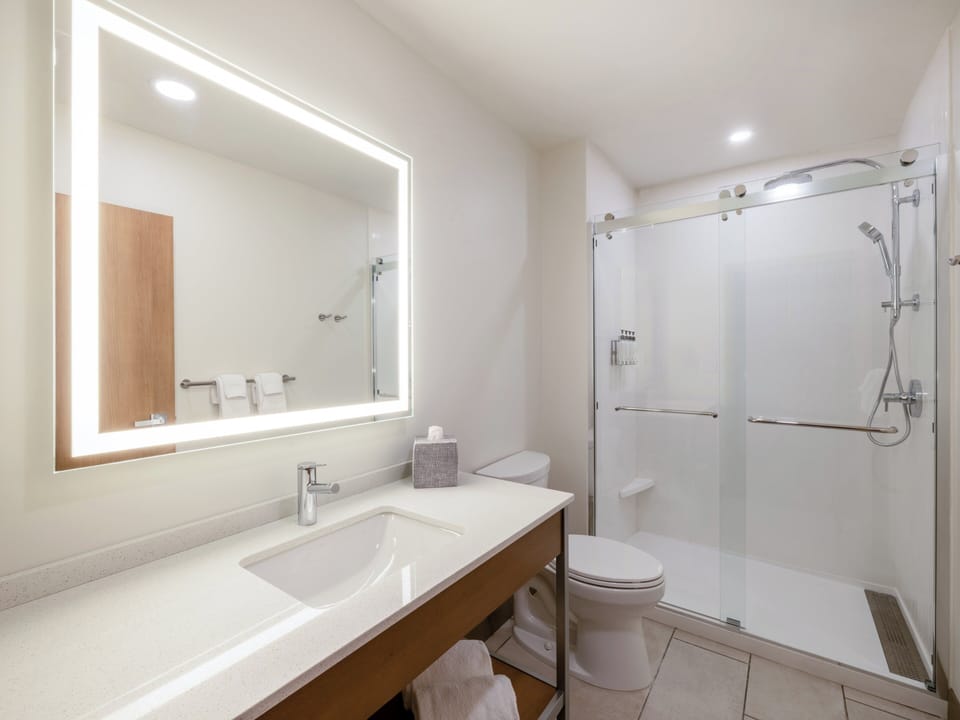 Free toiletries, hair dryer, towels