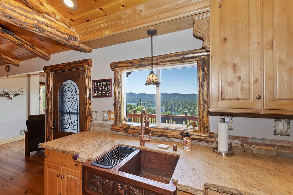 You'll have a nice deep copper sink and a dishwasher