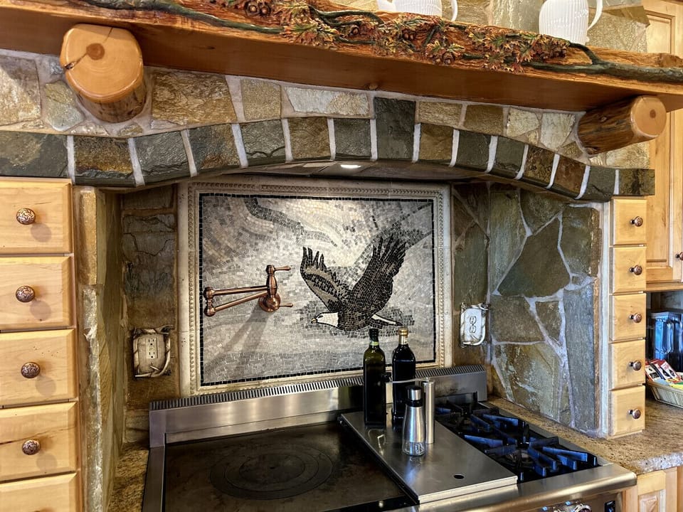 Beautiful stone artwork and mosaic