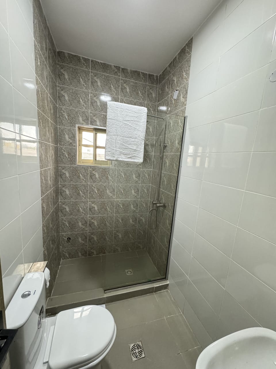 Shower, soap, toilet paper
