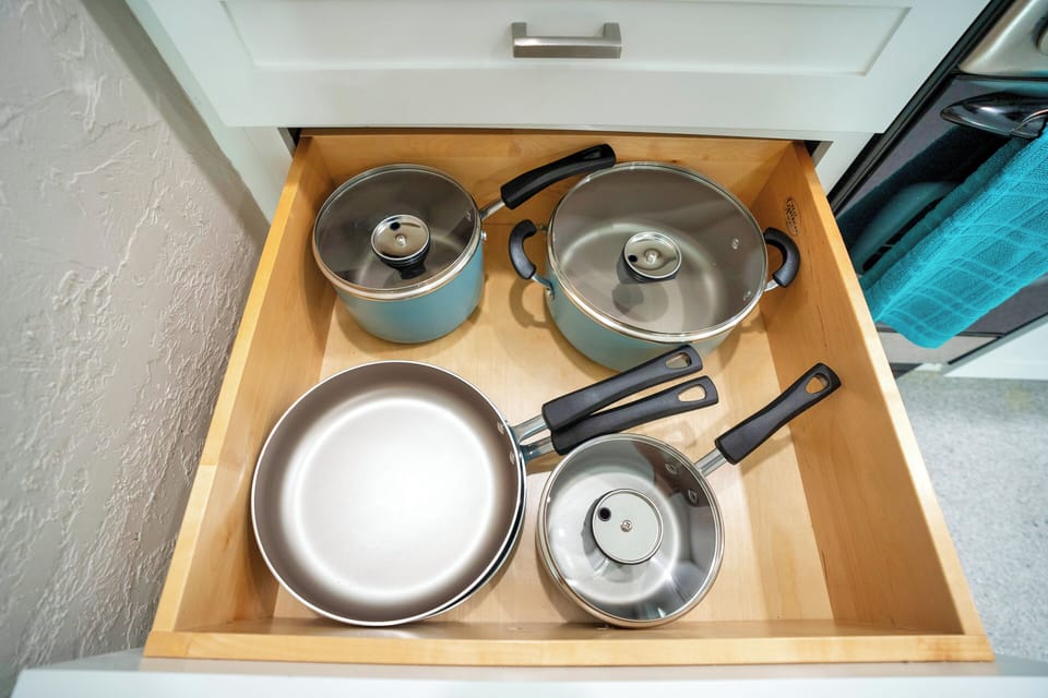 POTS AND PANS.