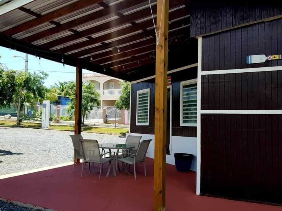Enjoy your meals al fresco on the patio with a table that seats 4