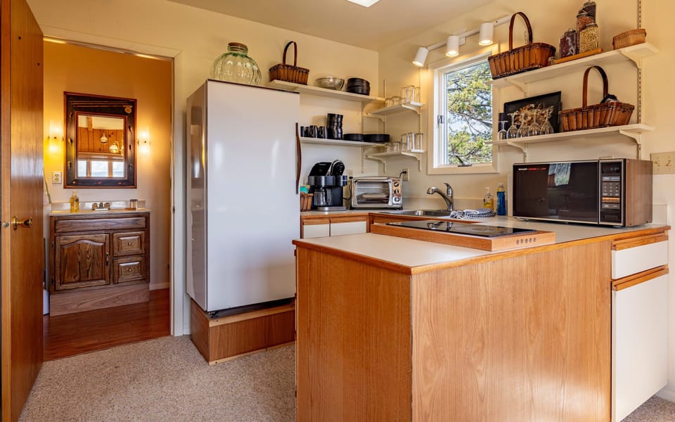 Light and bright kitchen space.
