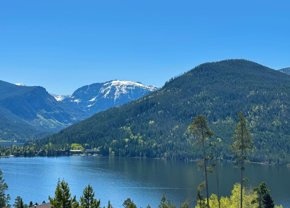 THIS AMAZING VIEW! You can see Baldy, postcard perfectly framed above the lake!
