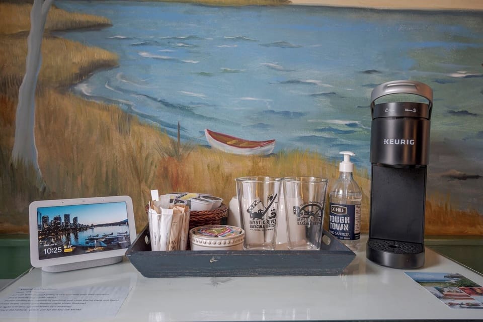 You can set an alarm on the Google Nest and enjoy a cup of coffee in the morning- we have K-Cups for you!