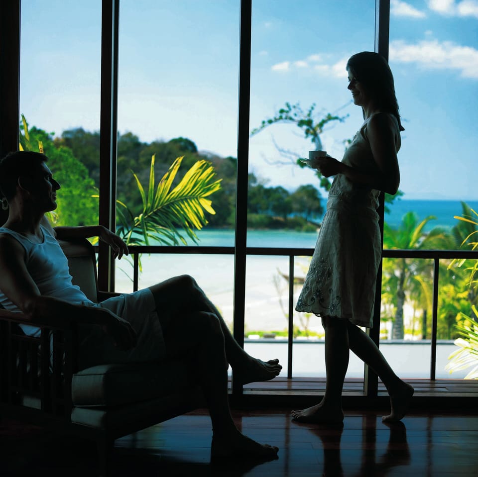 Pool Villa 2 Bedrooms Seaview | Living area | 43-inch flat-screen TV with digital channels