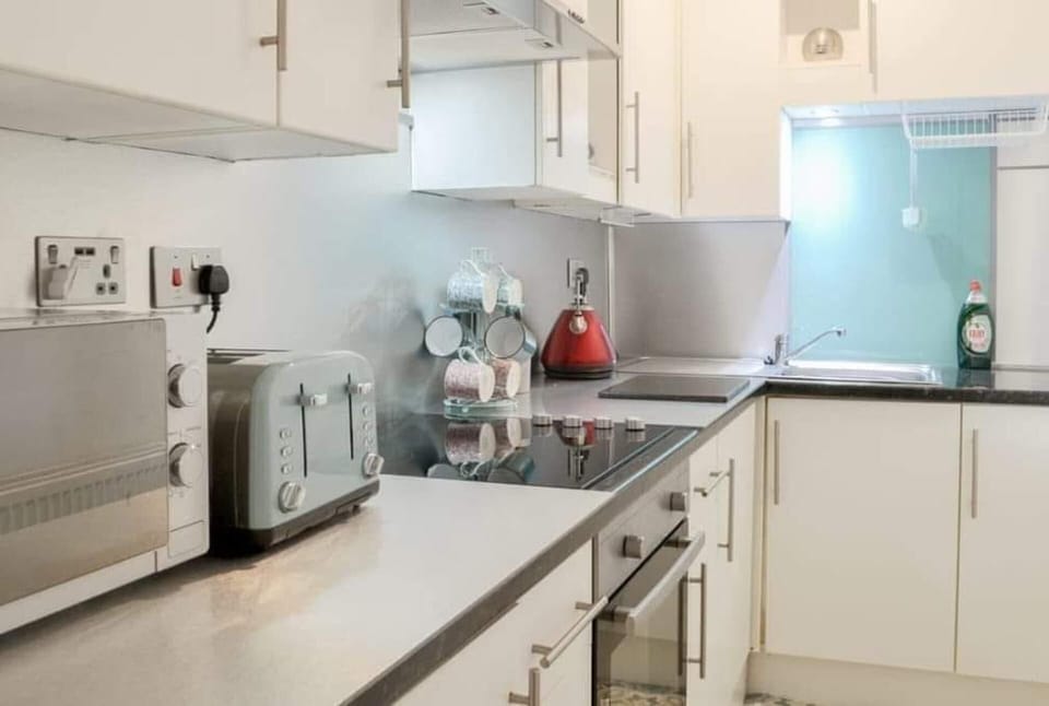 Apartment | Private kitchen | Fridge, microwave, oven, stovetop