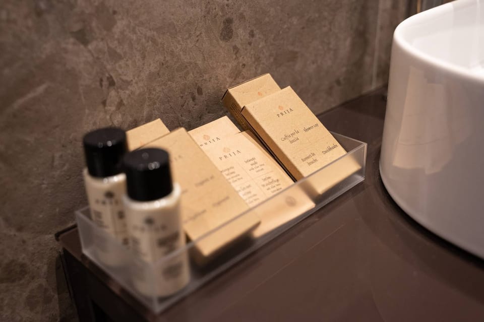 Deluxe Double Room, City View (101) | Bathroom | Shower, hair dryer, slippers, bidet