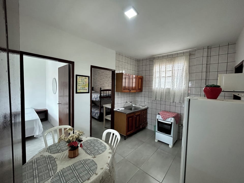 Comfort Quadruple Room, Garden View | Private kitchen | Fridge, oven, cookware/dishes/utensils, freezer