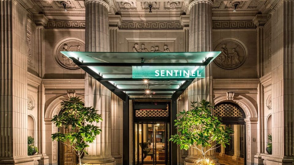 Be greeted by the magnificent entrance, highlighted by beautiful columns and lush greenery, creating an inviting first impression.