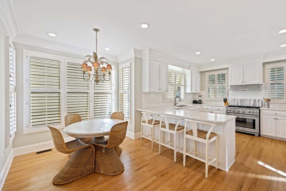 Kitchen table for 4, and 3 bar stools