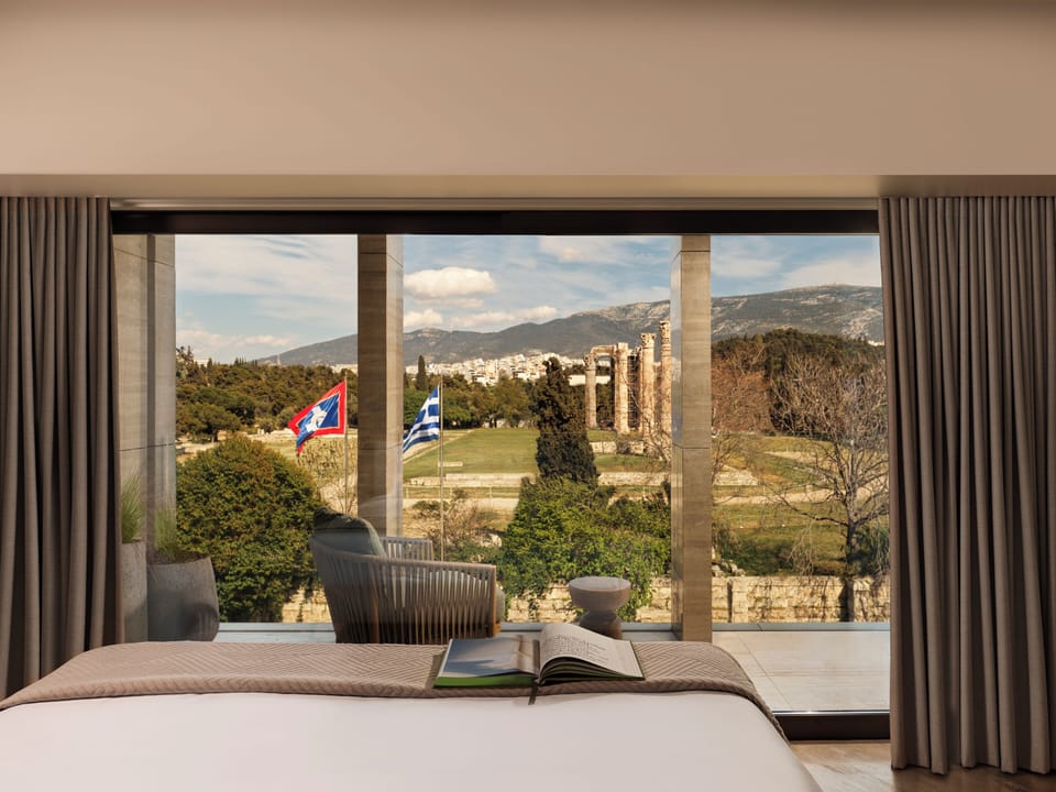 Panorama Suite with Balcony & Temple View | Egyptian cotton sheets, premium bedding, memory foam beds, minibar