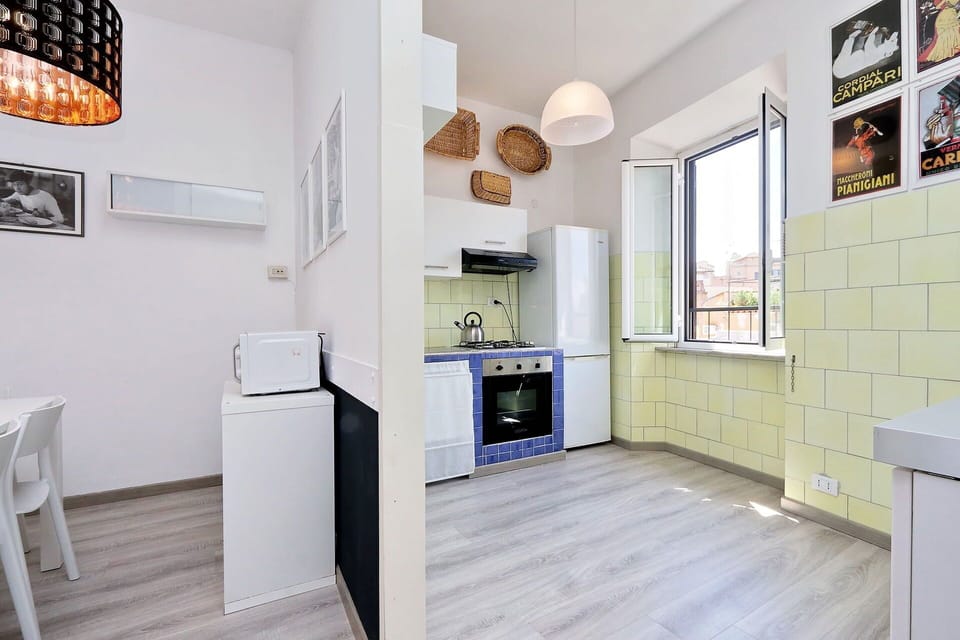 Living room and kitchen
