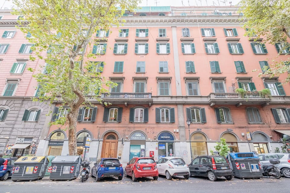 Main building facade on via Merulana