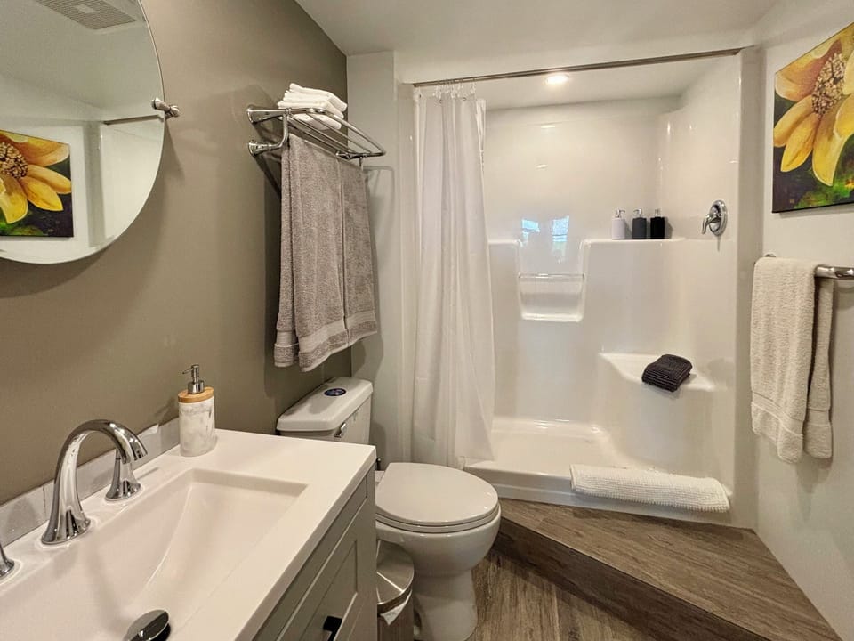 Washroom with double shower
