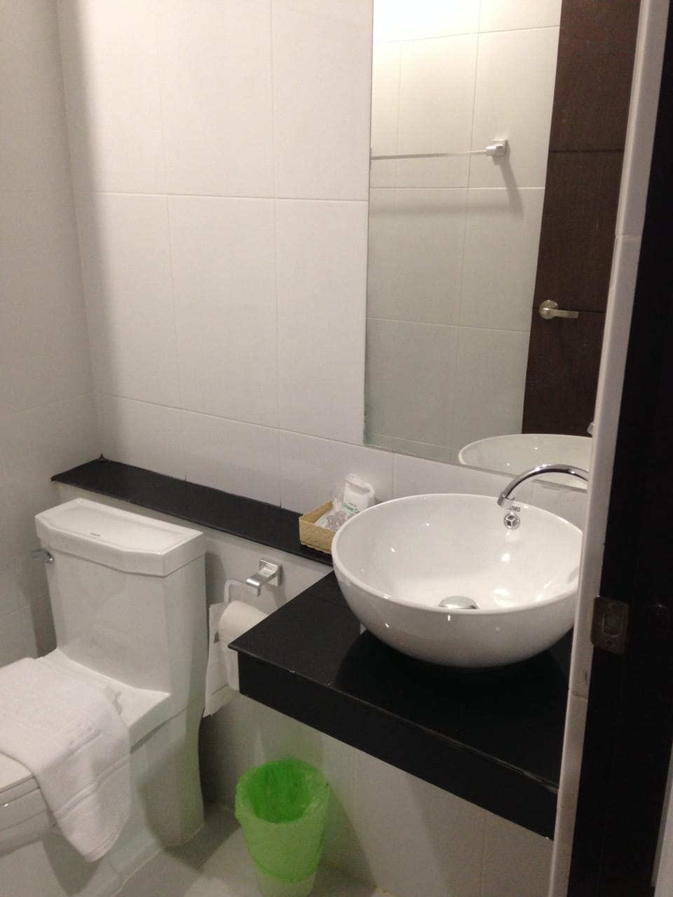 Shower, free toiletries, hair dryer, slippers