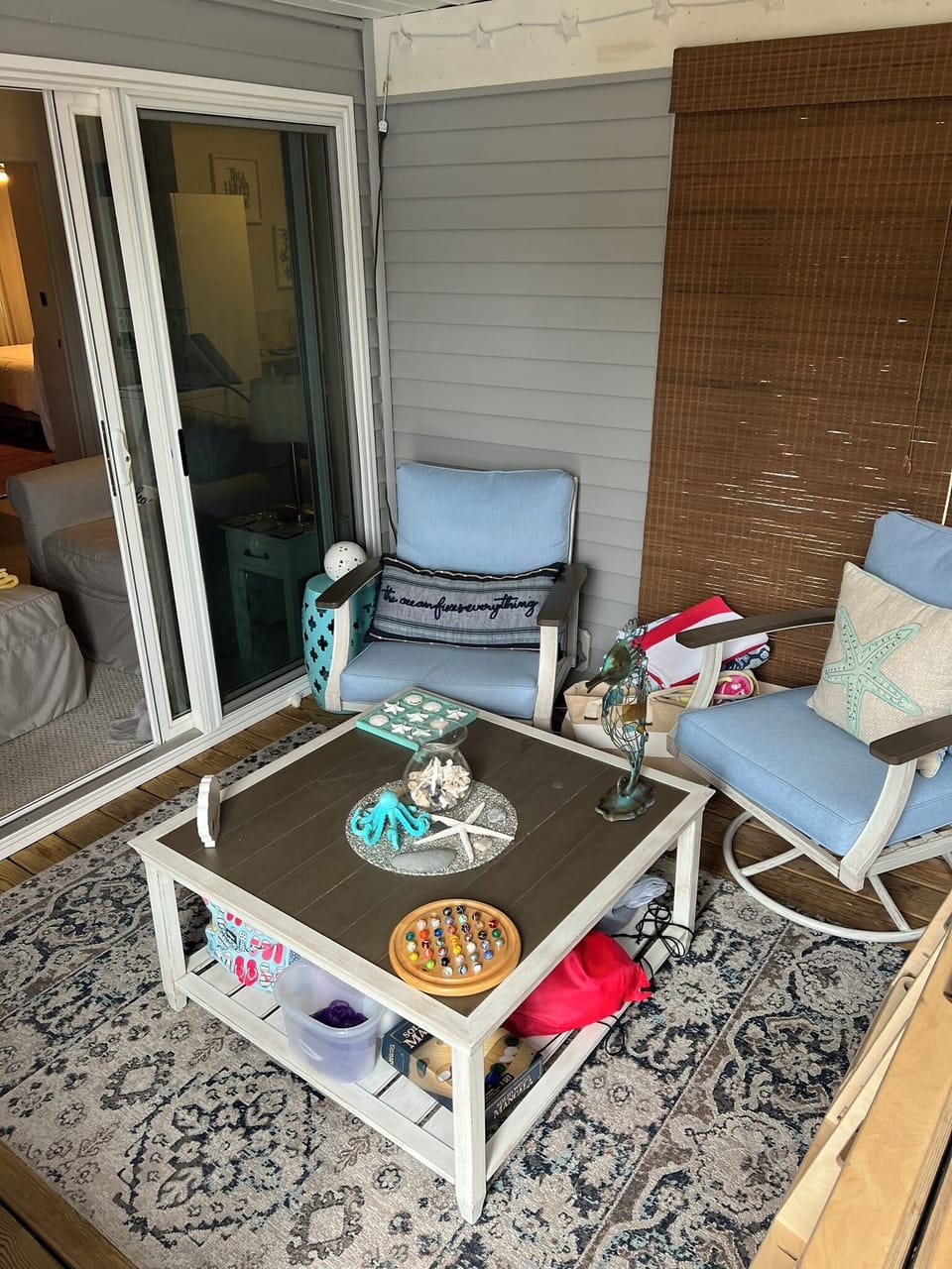 Side porch.