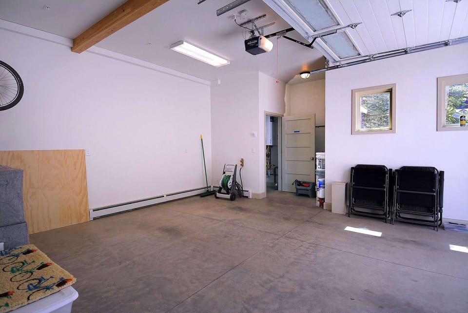 Inside garage