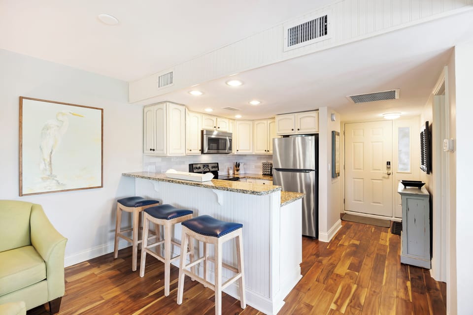 Open kitchen with modern appliances