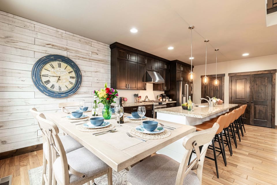 Dining area and kitchen