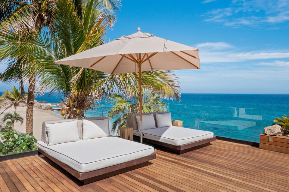 Lounging by the pool