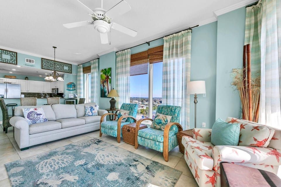Condo, 1 Queen Bed with Sofa bed, Ocean View (Leeward Key 1106) | Living area