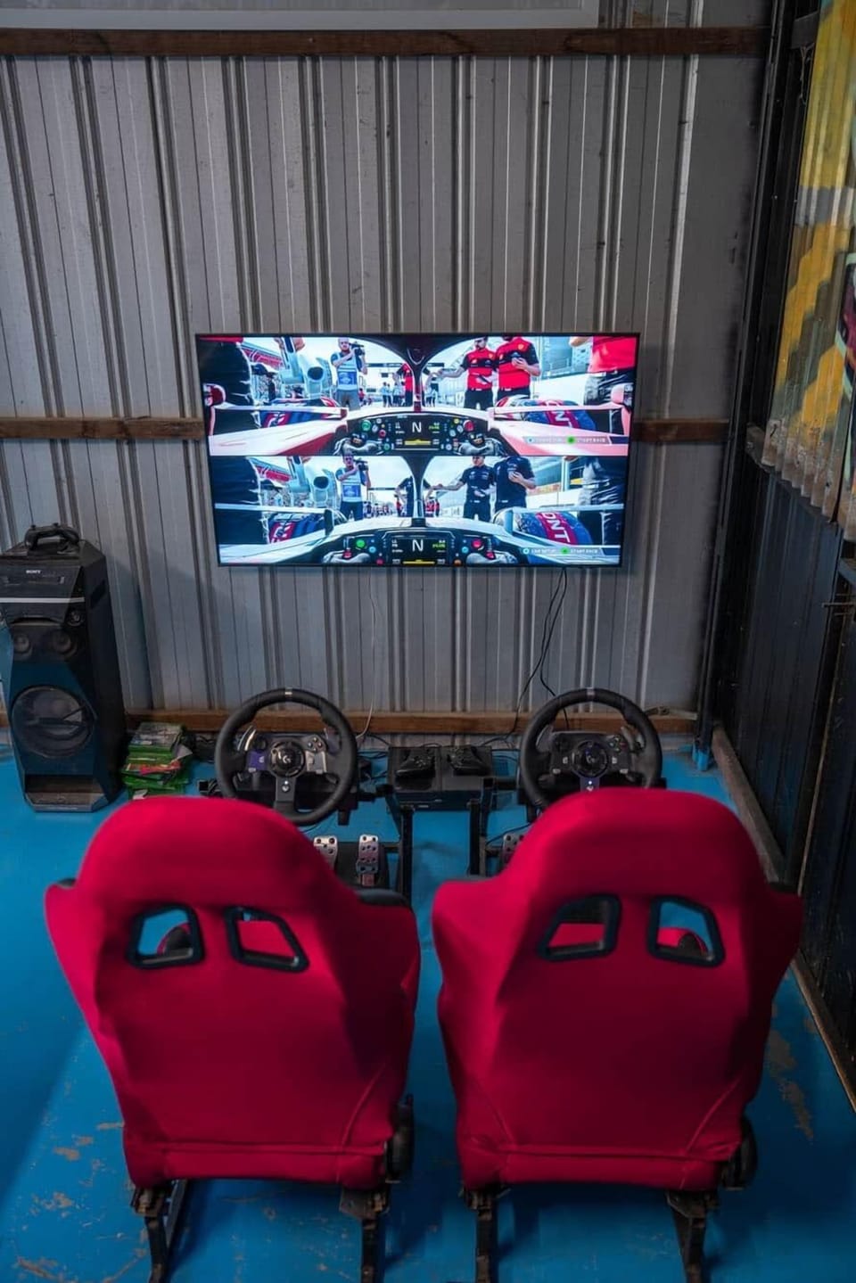 Race your mates. Side by side in our F1 sim